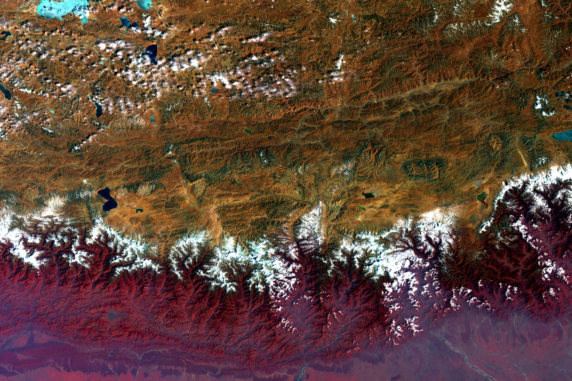 Himalayas and the Tibetan Plateau. Source: Visible Earth, NASA, 2009.
