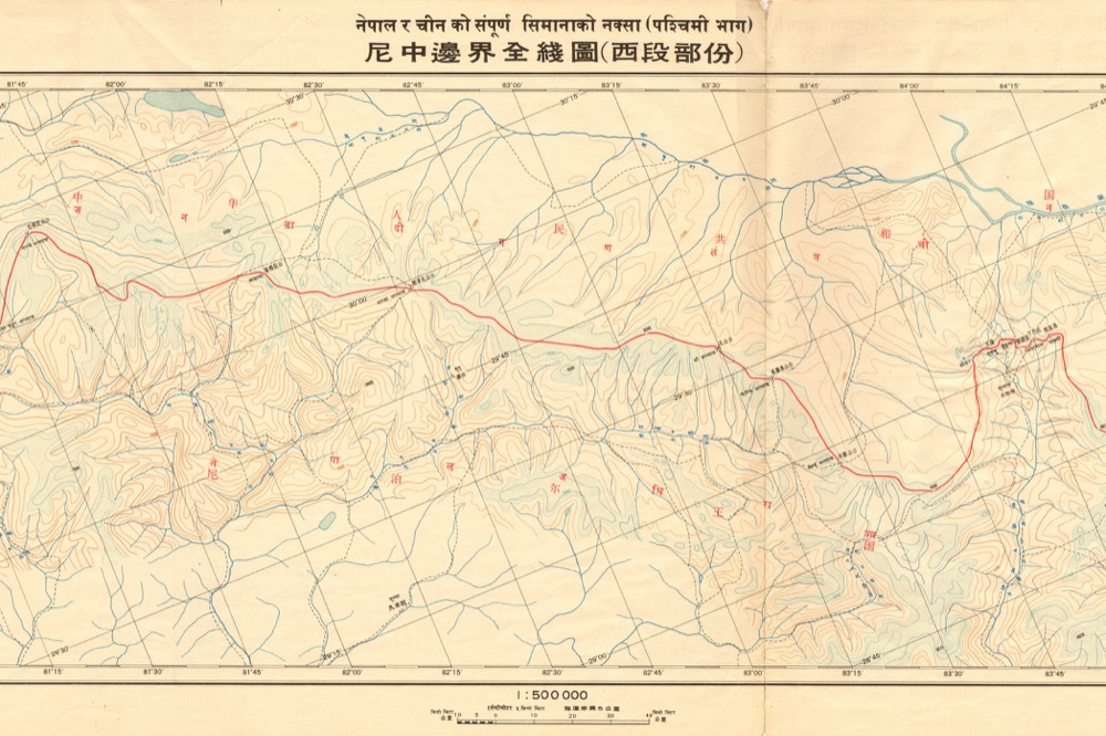 The Nepal-China Border Map